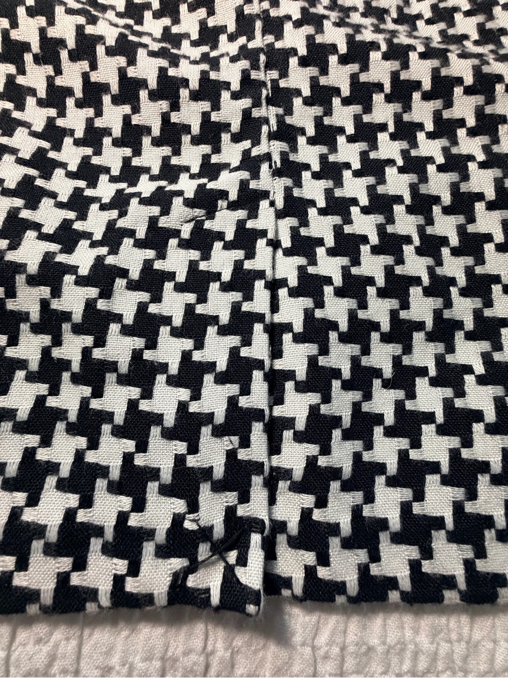 Cato Black & White Houndstooth Pencil Skirt with Fringe Peplum - Picture 5 of 11